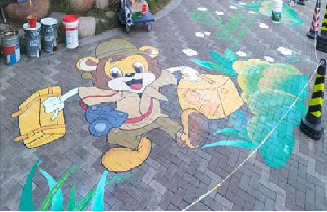 炉霍夏季画地面彩绘会遇到的问题