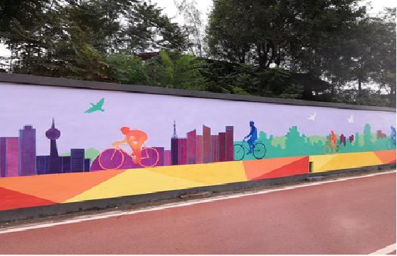 炉霍墙体彩绘-围墙