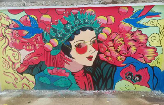 炉霍墙体彩绘-网红墙