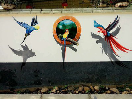 炉霍视觉错位-3D墙绘设计