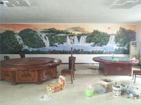 炉霍墙绘-写实风景