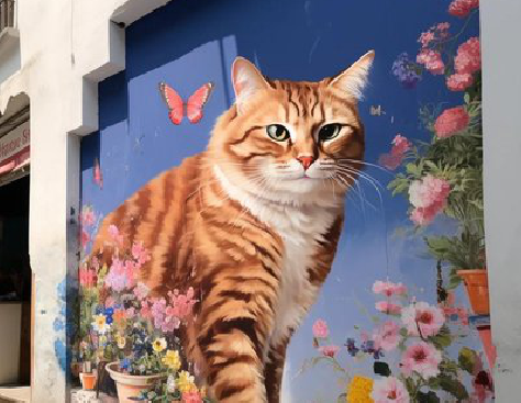 炉霍自己绘制有个性的手绘墙