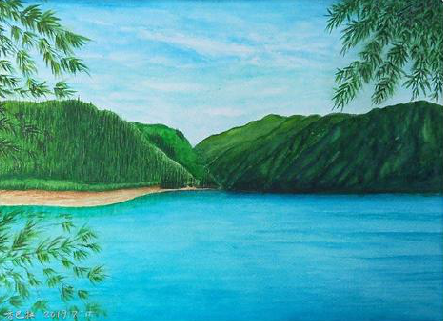 炉霍在墙绘中，如何绘画绿水青山？